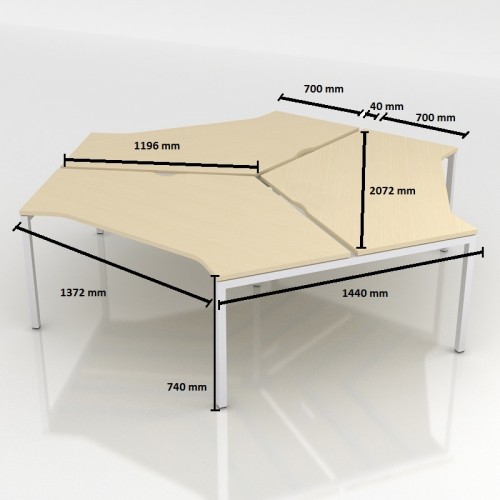 Delta 120 Degree Workstations